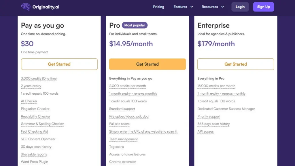 Originality.ai screenshot