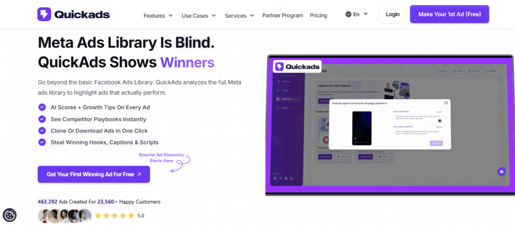 Quickads AI screenshot