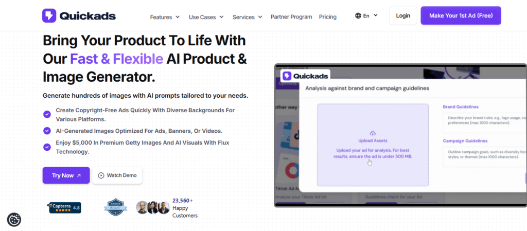 Quickads AI screenshot