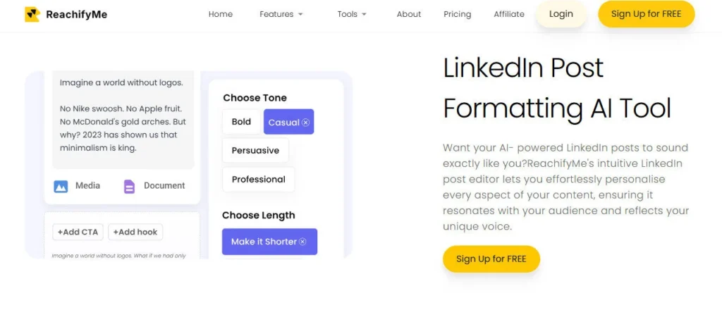 ReachifyMe screenshot