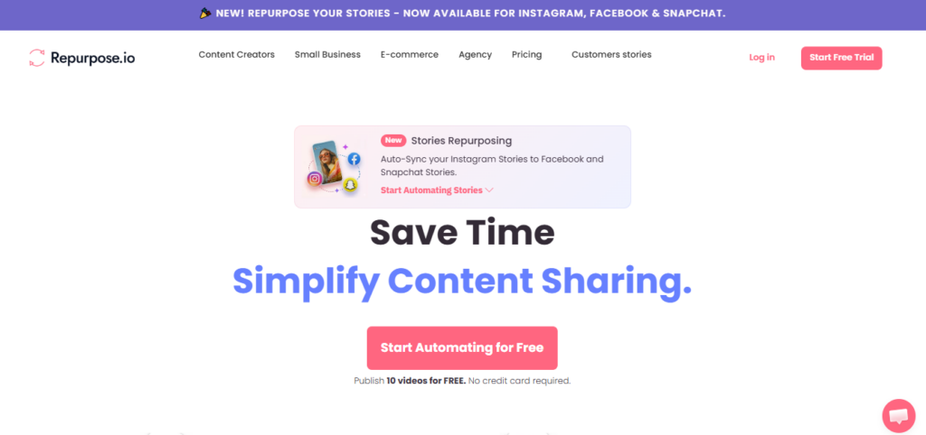 Repurpose.io screenshot