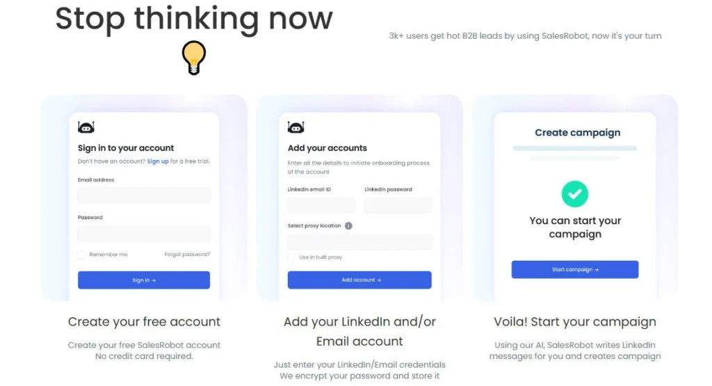 SalesRobot screenshot