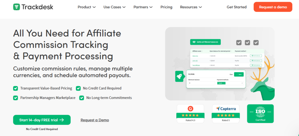 Trackdesk screenshot