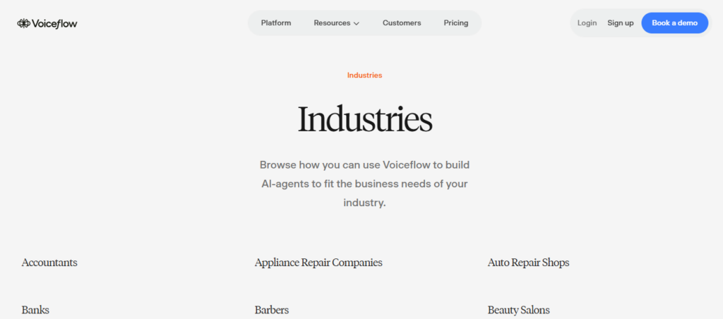 Voiceflow screenshot