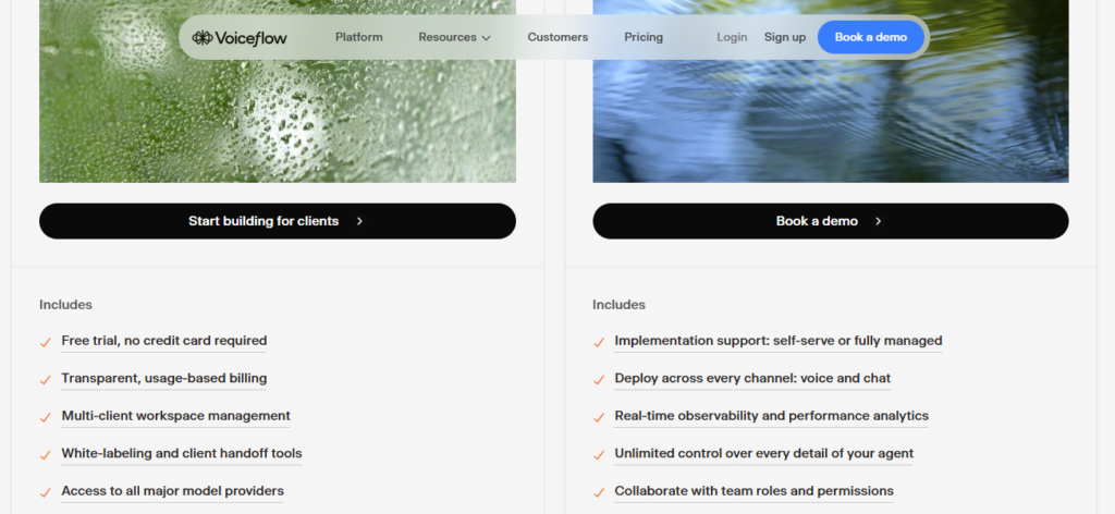 Voiceflow screenshot