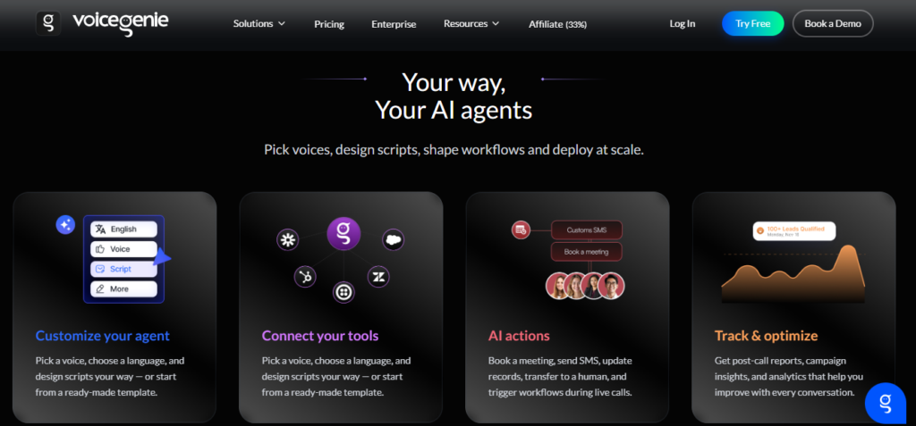 VoiceGenie AI screenshot