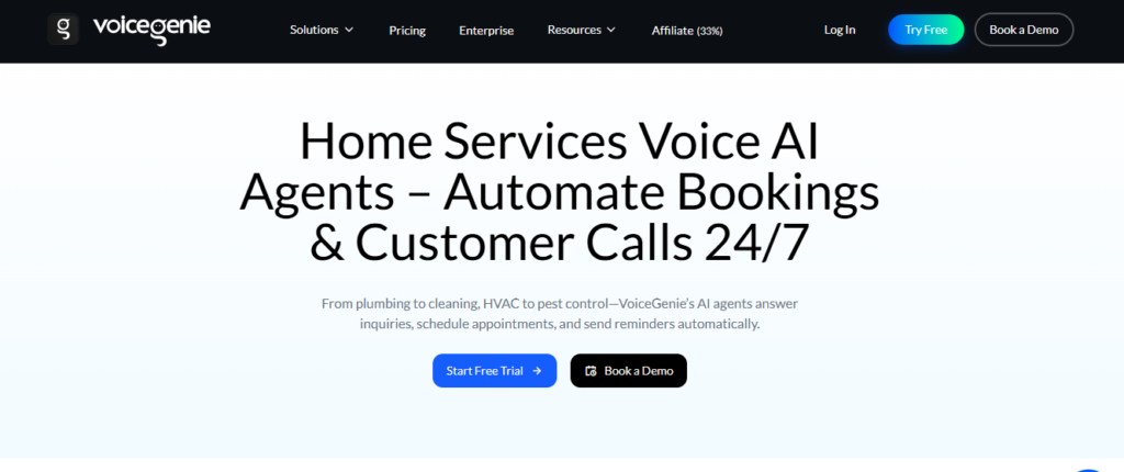 VoiceGenie AI screenshot