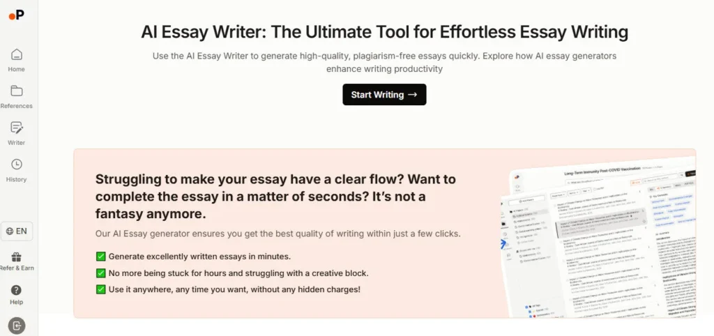 Paperguide AI screenshot