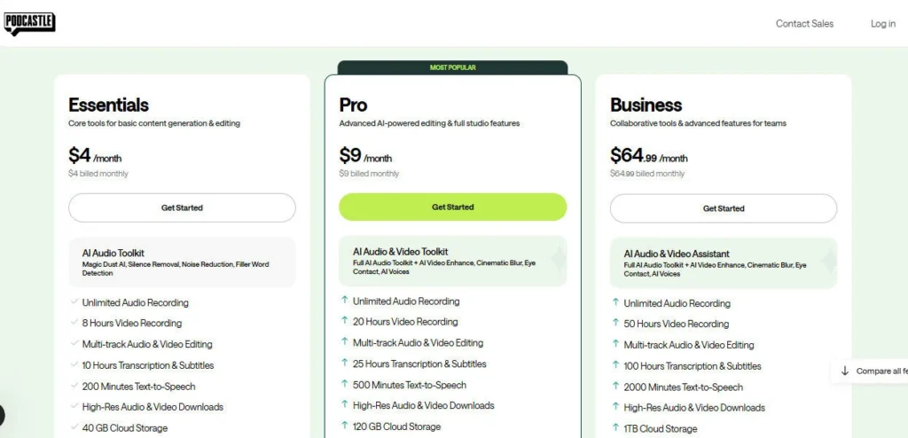Podcastle AI screenshot