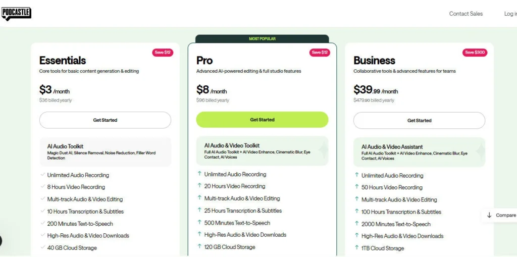 Podcastle AI screenshot