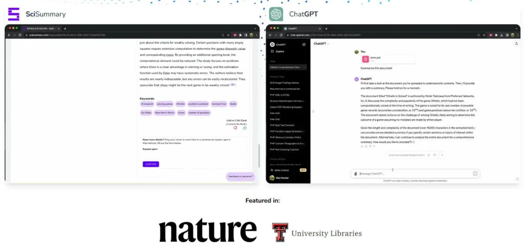 SciSummary screenshot