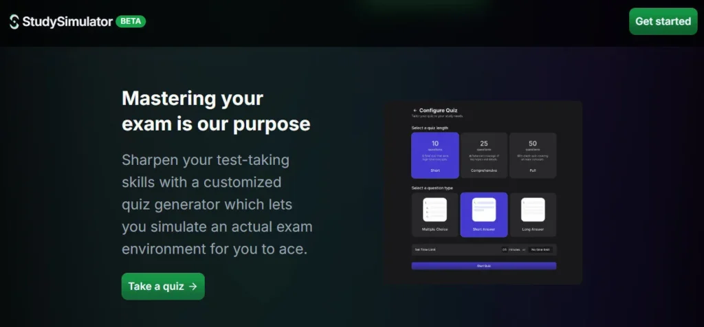 StudySim AI screenshot