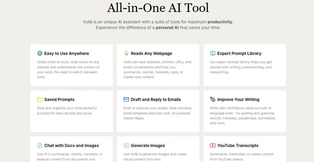Voilà AI screenshot