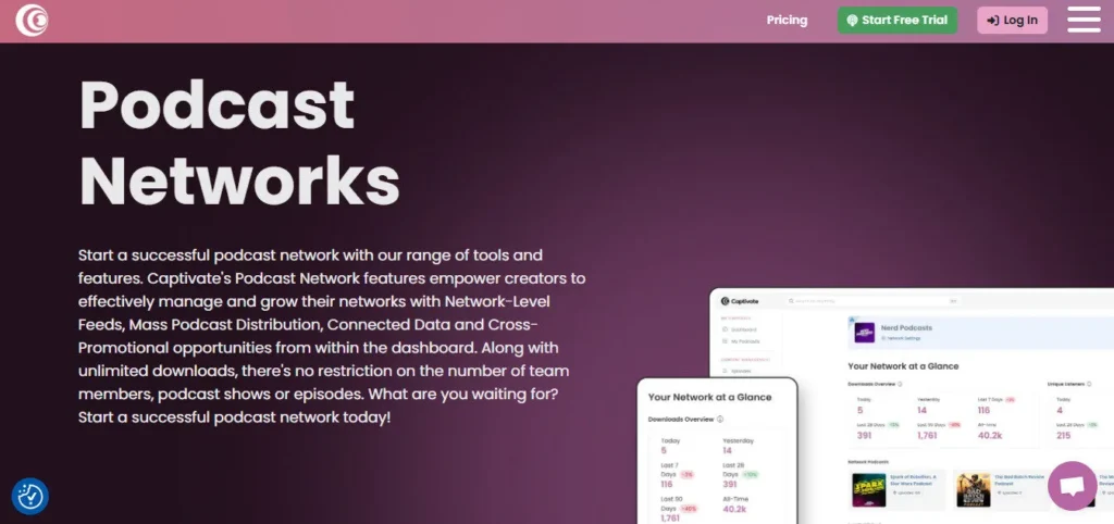 Captivate.fm screenshot