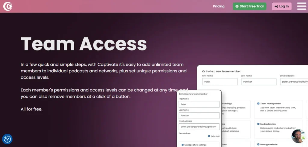 Captivate.fm screenshot