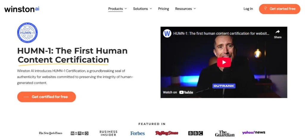 Winston AI screenshot