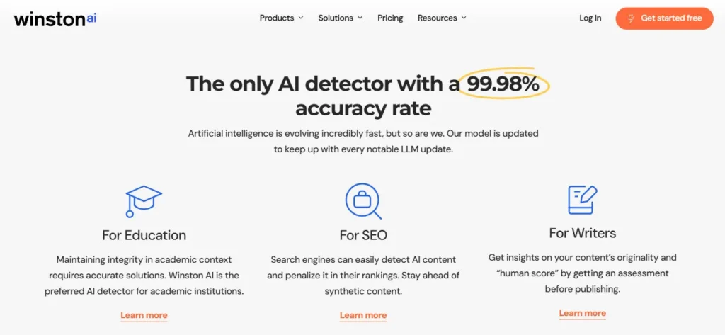 Winston AI screenshot