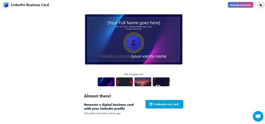 HeadshotsbyAI screenshot