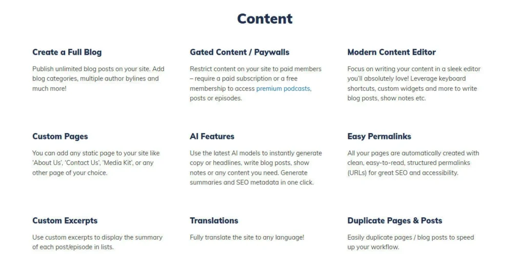 Podcastpage screenshot