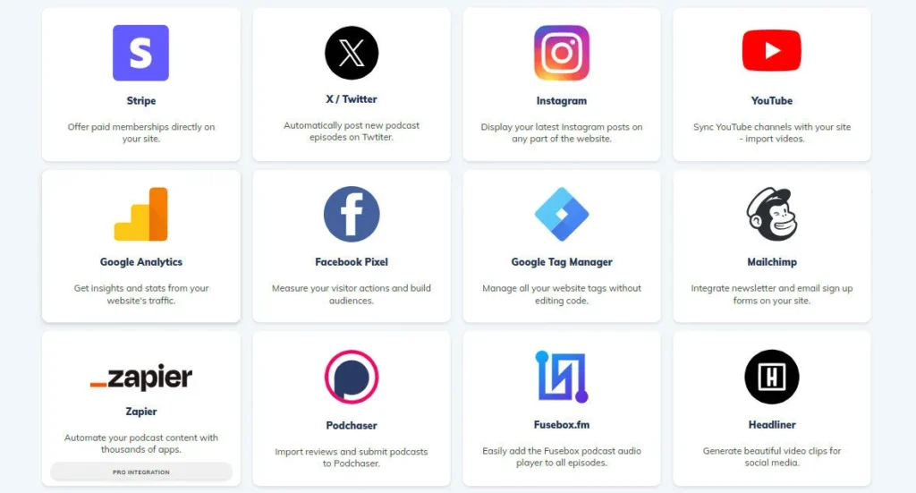 Podcastpage screenshot