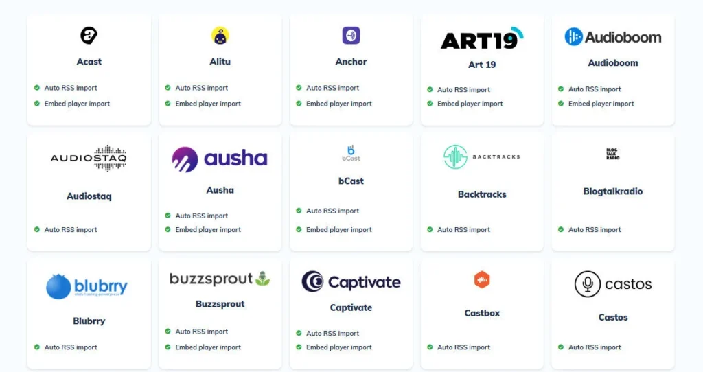 Podcastpage screenshot