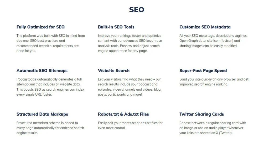 Podcastpage screenshot