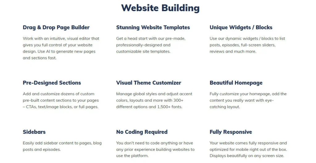 Podcastpage screenshot