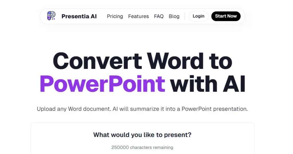 Presentia AI screenshot