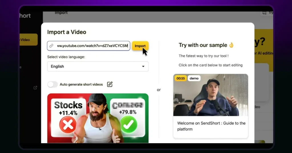 SendShort AI screenshot