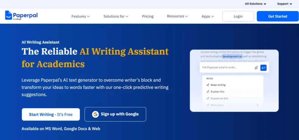 Paperpal AI screenshot