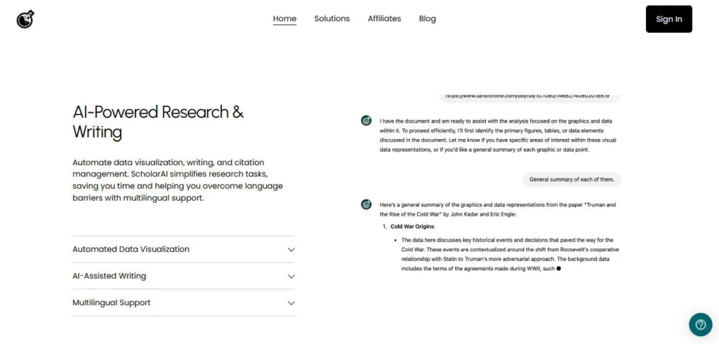ScholarAI screenshot