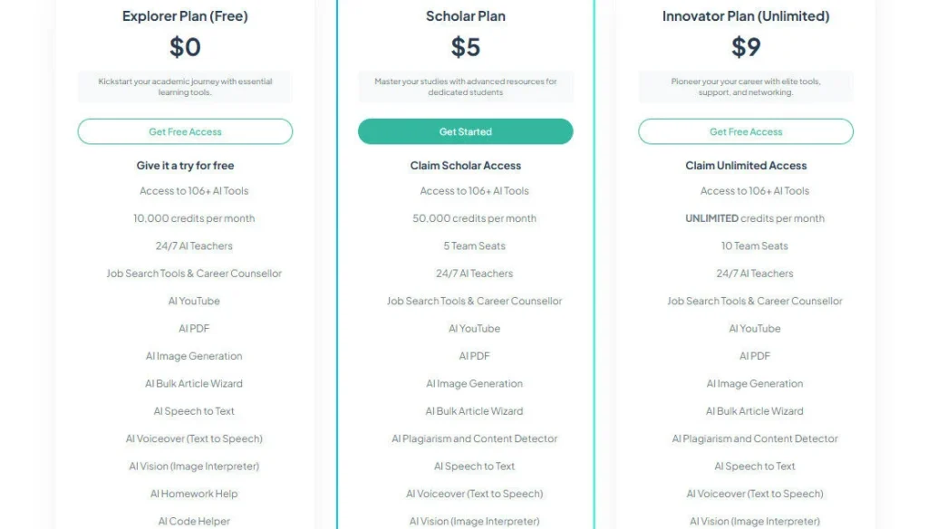 StudentAI screenshot