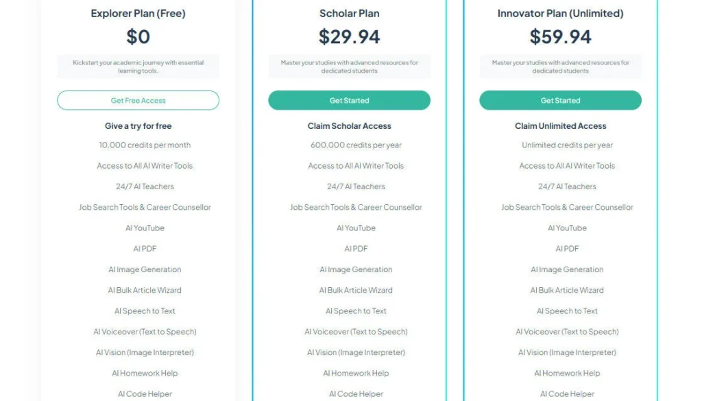 StudentAI screenshot