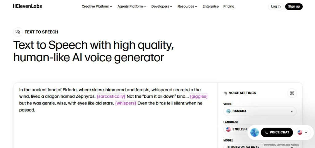 ElevenLabs screenshot
