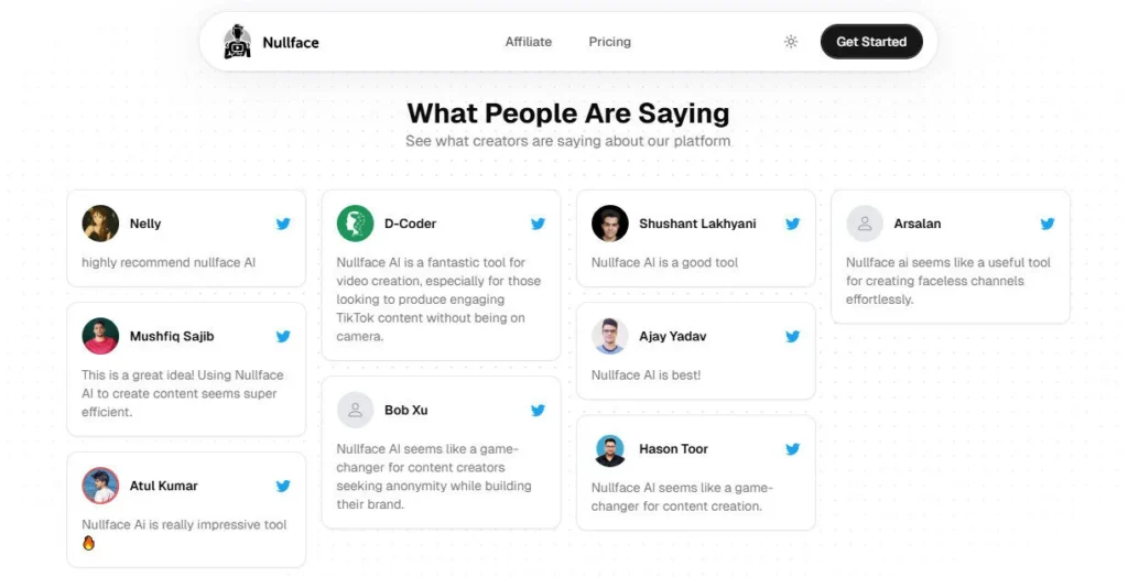 Nullface AI screenshot