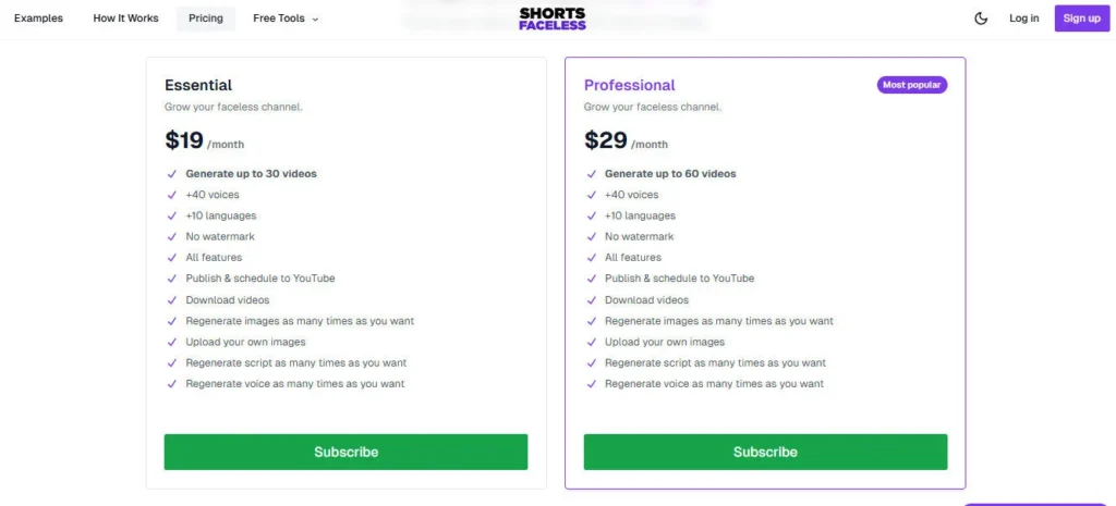 ShortsFaceless screenshot