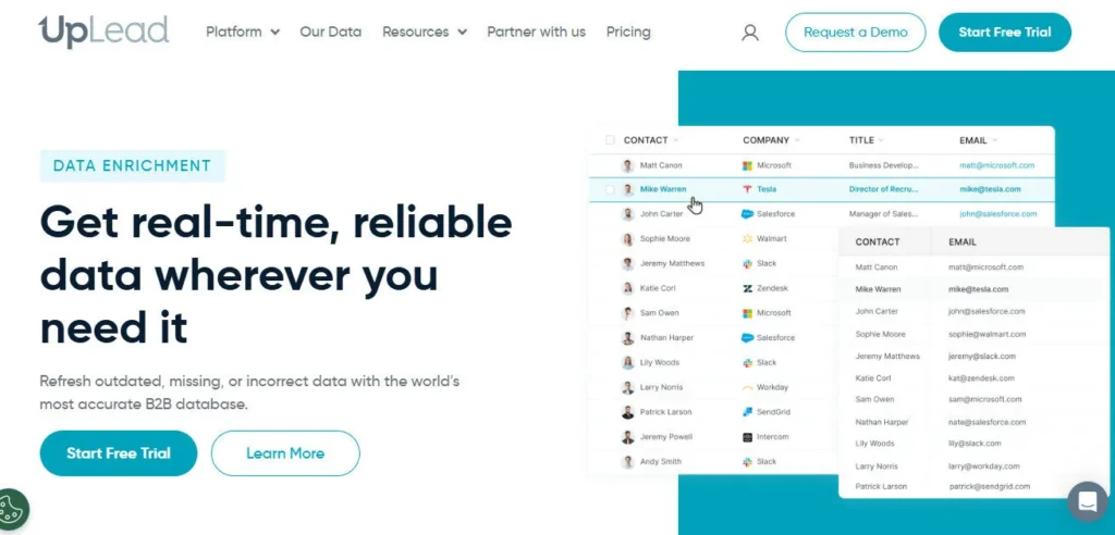 UpLead screenshot