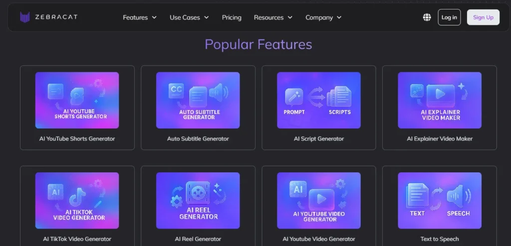 Zebracat AI screenshot