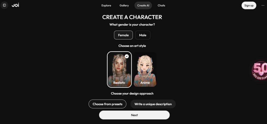 Joi AI screenshot