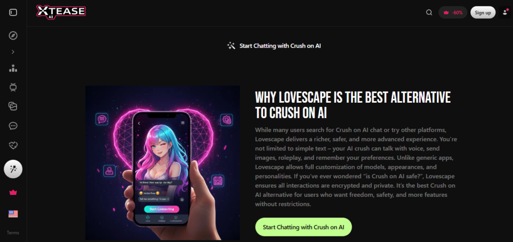 Xtease AI screenshot