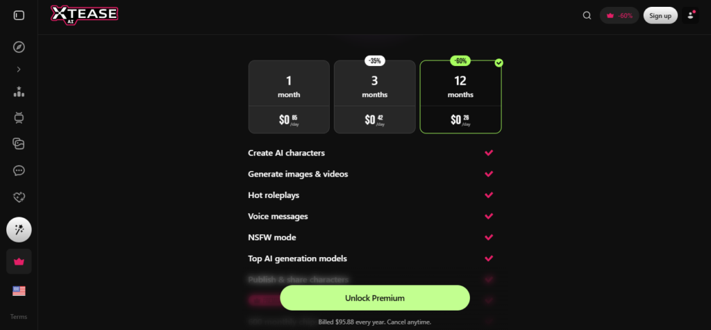 Xtease AI screenshot