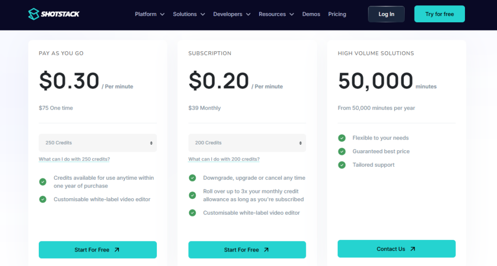 Shotstack screenshot