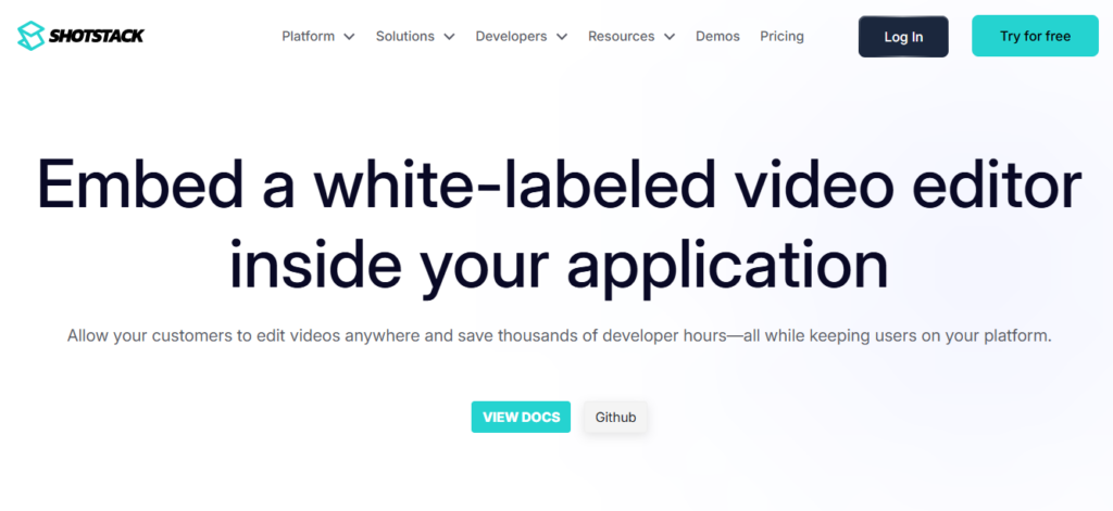 Shotstack screenshot